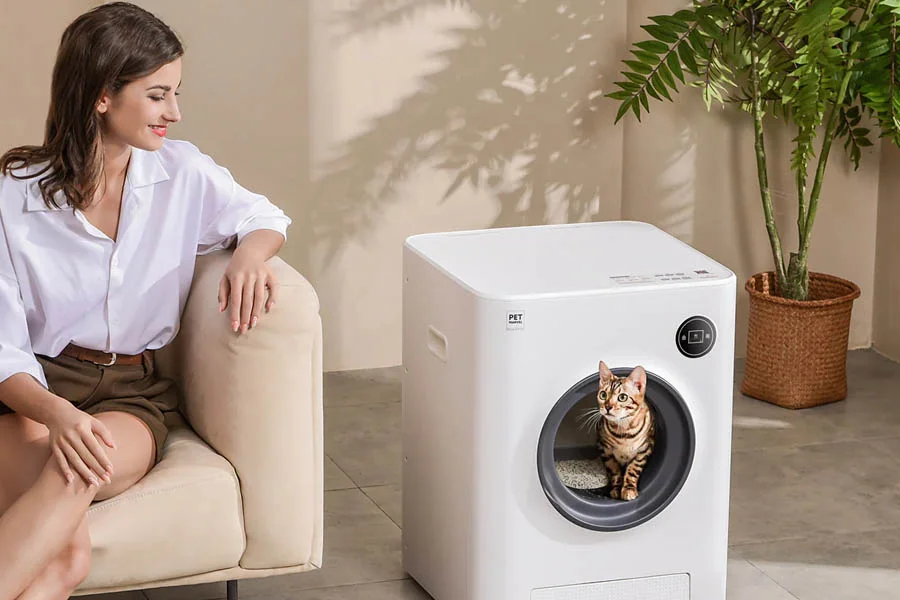 auto scooping litter box